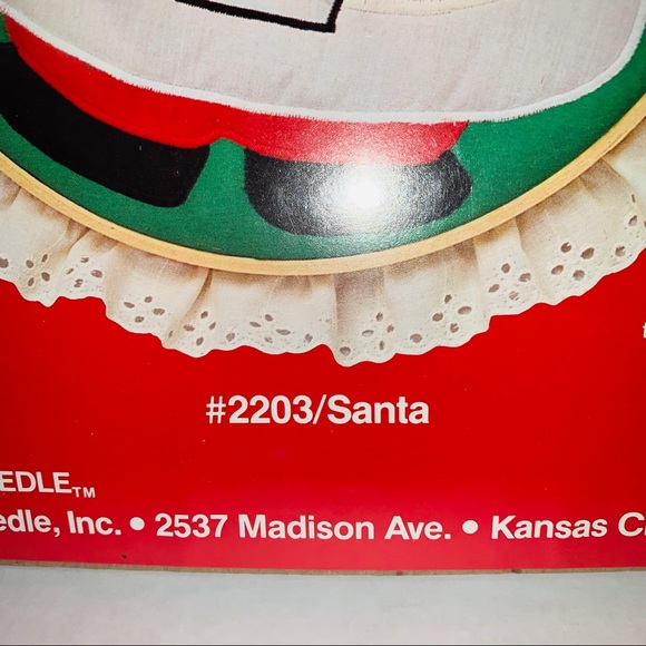 Calic-O’s appliqué Christmas Santa hoop kit 1982 Vintage craft #2203 - Picture 5 of 8